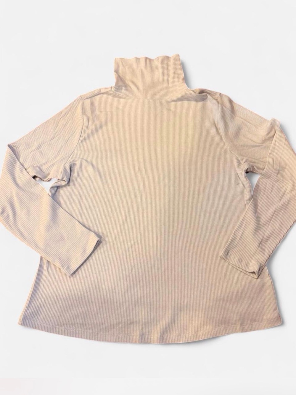 NEW Old Navy Light Beige Ribbed Turtleneck Sweater